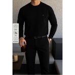 COMBİNE MİCHAİL Erkek Kışlık Salaş Basic Siyah Sweatshirt
