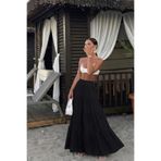 COMBİNE MİCHAİL Kadın Comfort Fit Basic Siyah Uzun Kloş Etek