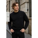 COMBİNE MİCHAİL Siyah Renk Basic Bisiklet Yaka Erkek Sweatshirt