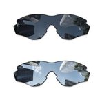 Combine8 Oakley M2 Çerçeve OO9212/M2 Çerçeve XL OO9343/M2 Çerçeve için Ploarized Yedek Lensler Asya Fit Güneş Gözlüğü - Siyah + Gümüş Titanyum
