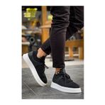 Combineman35 Siyah Hafif Ortopedik Taban Günlük Triko Erkek Sneaker Yüksek Tabanlı Spor Ayakkabı