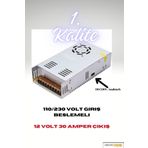 COMBO 12 VOLT 30 AMPER SMPS LED TRAFOSU/110V. - 230V. GİRİŞ / TEMİZ VOLTAJ ÇIKIŞI