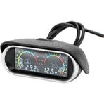 Comebuywide 2 In 1 Evrensel 12.0V/24V LCD Sıvı Kristal Araba Dijital Yatay Gösterge Yağ Yakıt Voltaj Göstergeleri Metre Voltmetre (Yurt Dışından) - Gauge