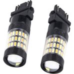 Comely 2 Adet 3157-4014-60SMD LED Turn Sinyal Sisi Sürüş Ampulleri Amber+Beyaz (Yurt Dışından)