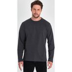 COMEOR Erkek Antrasit Çift Bisiklet Yaka Standart Rahat Kesim Sweatshirt