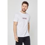 Comeor Erkek Beyaz Baskılı Slim Fit T-Shirt