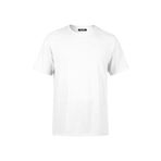 COMEOR Erkek Beyaz Slim Fit Pamuklu Kısa Kollu Bisiklet Yaka T-shirt 5XL