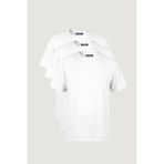 Comeor Erkek Çok Renkli %100 Pamuk T- Shirt Regular Fit Rahat Kesim Bisiklet Yaka 3'lü Basic Tişört Paketi - 3XL - Beyaz