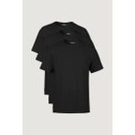 Comeor Erkek Çok Renkli %100 Pamuk T- Shirt Regular Fit Rahat Kesim Bisiklet Yaka 3'lü Basic Tişört Paketi - 3XL - Siyah