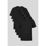 Comeor Erkek Çok Renkli %100 Pamuk T- Shirt Regular Fit Rahat Kesim Bisiklet Yaka 5'li Basic Tişört Paketi - 4XL - Çoklu