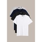 Comeor Erkek Çok Renkli %100 Pamuk T- Shirt Regular Fit Rahat Kesim V Yaka 4'lü Basic Tişört Paketi