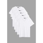 Comeor Erkek Çok Renkli %100 Pamuk T- Shirt Regular Fit Rahat Kesim V Yaka 5'li Basic Tişört Paketi - 4XL - 001-Renkli