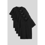 Comeor Erkek Çok Renkli %100 Pamuk T- Shirt Regular Fit Rahat Kesim V Yaka 5'li Basic Tişört Paketi - XS - Çoklu