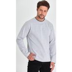 COMEOR Erkek Gri Çift Bisiklet Yaka Standart Rahat Kesim Sweatshirt