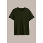 Comeor Erkek Haki %100 Pamuk Basıc Regular Fit Pamuklu Kısa Kollu V Yaka T-shirt - 4XL