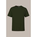 Comeor Erkek Haki %100 Pamuk T- Shirt Regular Fit Rahat Kesim Bisiklet Yaka Basic Tişört - 4XL