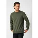 COMEOR Erkek Haki Basic Bisiklet Yaka Regular Fit Normal Kesim 2 İplik Sweatshirt