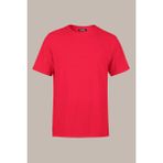 Comeor Erkek Kırmızı %100 Pamuk T- Shirt Regular Fit Rahat Kesim Bisiklet Yaka Basic Tişört - XL