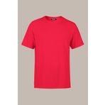 COMEOR Erkek Kırmızı Basıc Regular Fit Pamuklu Kısa Kollu Bisiklet Yaka T-shirt