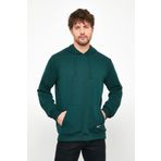 Comeor Erkek Koyu Yeşil Basic Kapüşonlu Regular Fit Normal Kesim 2 Iplik Kumaş Günlük Sweatshirt