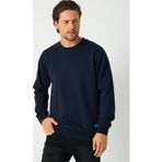 COMEOR Erkek Lacivert Basic Bisiklet Yaka Regular Fit Normal Kesim 2 İplik Sweatshirt