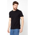 Comeor Erkek Siyah %100 Pamuk T- Shirt Regular Fit Rahat Kesim Bisiklet Yaka Basic Tişört - XL