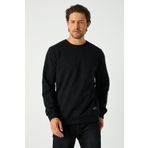 Comeor Erkek Siyah Basic 2 Iplik Bisiklet Yaka Regular Fit Normal Kesim Sweatshirt