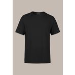 COMEOR Erkek Siyah Basıc Regular Fit Pamuklu Kısa Kollu Bisiklet Yaka T-shirt