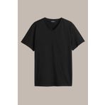 COMEOR Erkek Siyah Basıc Regular Fit Pamuklu Kısa Kollu V Yaka T-shirt