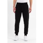 COMEOR Erkek Siyah Slim Fit Jogger Cep Nakış Fermuar Detaylı Eşofman Altı