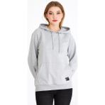 Comeor Kadın Gri Basic Kapüşonlu Regular Fit Rahat Sweatshirt
