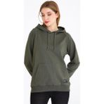 Comeor Kadın Haki Basic Kapüşonlu Regular Fit Rahat Sweatshirt