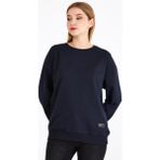 COMEOR Kadın Lacivert Basic Bisiklet Yaka Regular Fit Rahat Sweatshirt