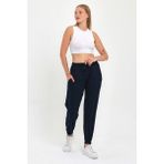 Comeor Kadın Lacivert Paçası Lastikli Basic Jogger Örme Eşofman Altı