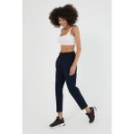 Comeor Kadın Lacivert Regular Fit Düz Paça Beli Lastikli Bağcıklı Eşofman Altı - XL