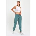 COMEOR Kadın Mint Paçası Lastikli Basic Jogger Örme Eşofman Altı