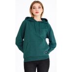 COMEOR Kadın Yeşil Basic Kapüşonlu Regular Fit Rahat Sweatshirt