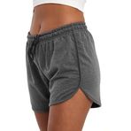 COMEOR Kısa kadın şortu, yazlık koşu pantolonu, spor pantolonu, kısa pamuk, antrenman pantolonu, kısa, yazlık pantolon, kısa, yoga, spor, boş zaman, Koyu gri., M