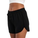 COMEOR Kısa kadın şortu, yazlık koşu pantolonu, spor pantolonu, kısa pamuk, antrenman pantolonu, kısa, yazlık pantolon, kısa, yoga, spor, boş zaman, Siyah, M