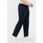 Comeor Lacivert Erkek Düz Paça Cep Fermuar Detaylı Rahat Kesim Eşofman Altı Cmr 11 - 2XL
