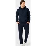 COMEOR Lacivert Regular Fit Kapüşonlu Cepli Sweatshirt Düz Paça Erkek Eşofman Takımı