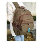 Comests Duomino Fcstore Krinkıl Kumaş Suya Dayanıklı Büyük Boy Gri Klinkır Sırt Çantası/laptop Seyahat Okul Çanta (Yurt Dışından) - Koyu Bej