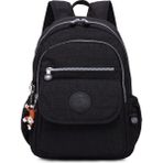 Comests Krinkıl Kumaş Suya Dayanıklı Büyük Boy Gri Klinkır Sırt Çantası/laptop Seyahat Okul Çantası (Yurt Dışından) - Siyah