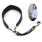 COMETX saksafon kayışı Ayarlanabilir Saksafon Boyun Askısı Deri Tr için Sax Kayış Metal Kanca/Soprano/Alto Saksafon Klarnet