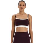 Comeup Üst Üste Geçmeli Pedli Spor Bra (BURGUNDY/KIRIK BEYAZ, S)