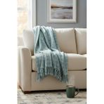 Comfort Craft 180X220 cm Büyük Boy Pamuklu Koltuk Örtüsü - Balkon ve Yatak Battaniyesi - 180 x 220 cm - Turkuaz