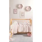 Comfort Craft Lulla Nefes Alan Müslin Bebek Yorganı - Yumuşacık Organik Pamuk Bebek Pikesi - Pudra