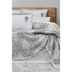Comfort Craft Premium %100 Pamuk Müslin Pike Takımı - 6 Parça 8 Renk Seçeneği - 240X246 cm Nakışlı Yatak Örtüsü - 240 x 246 cm - Açık Gri
