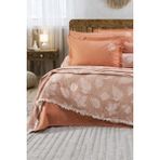 Comfort Craft Premium %100 Pamuk Müslin Pike Takımı - 6 Parça 8 Renk Seçeneği - 240X246 cm Nakışlı Yatak Örtüsü - 240 x 246 cm - Kiremit