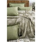 Comfort Craft Premium %100 Pamuk Müslin Pike Takımı - 6 Parça 8 Renk Seçeneği - 240X246 cm Nakışlı Yatak Örtüsü - 240 x 246 cm - Yeşil